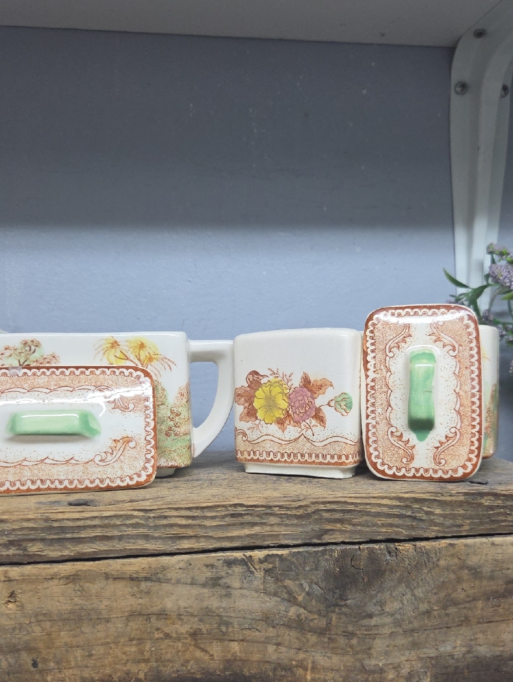 Vintage Brown & Richie Oriental Garden Condiment Set - Picture 6 of 13